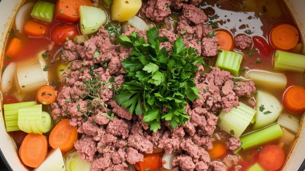 a bowl of food with meat and vegetables