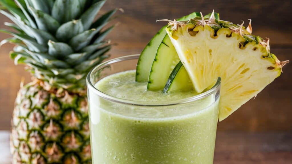 Pineapple and cucumber smoothie