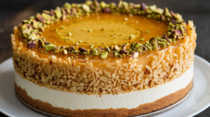 honey pistachio baklava cheesecake